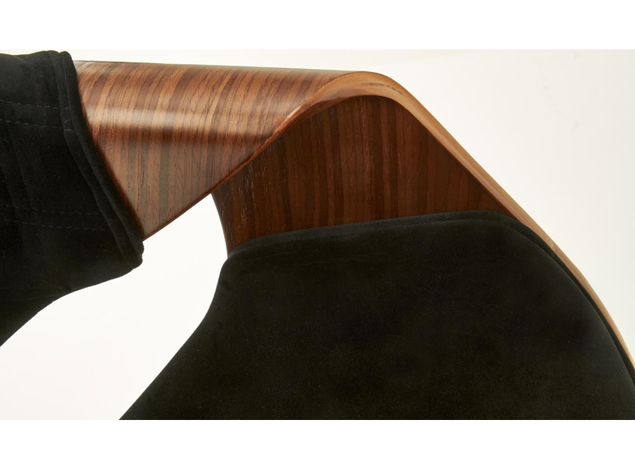 Jedálenská stolička KIA - čierna/orech