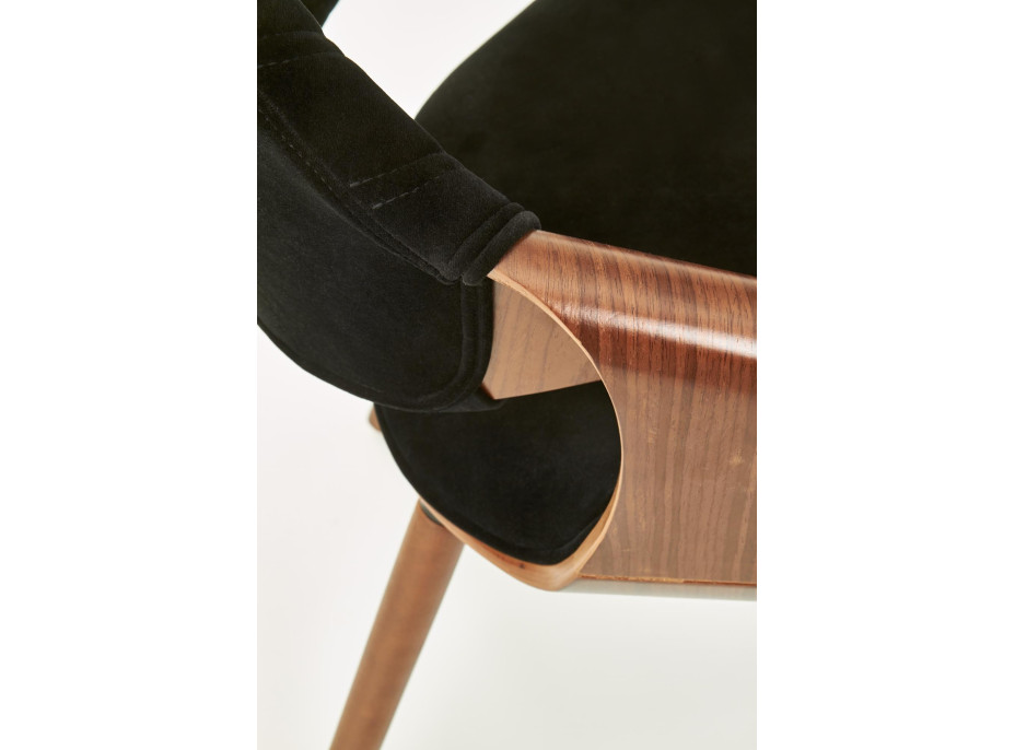 Jedálenská stolička KIA - čierna/orech