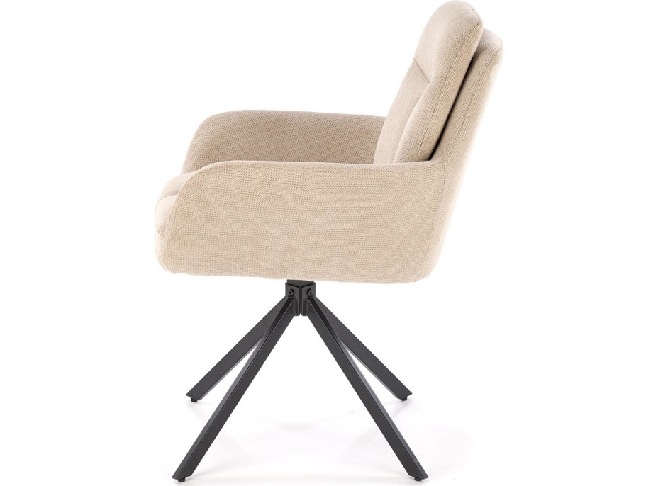 Jedálenské otočné kresielko AIDEN - béžové