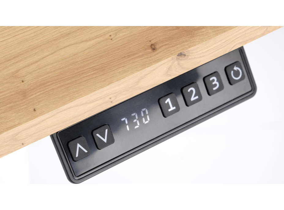 Písací stôl KEVIN s nastaviteľnou výškou - dub artisan/čierny