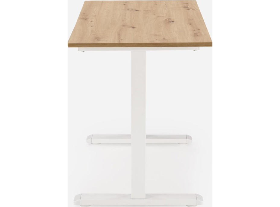 Písací stôl KEVIN s nastaviteľnou výškou - dub artisan/čierny