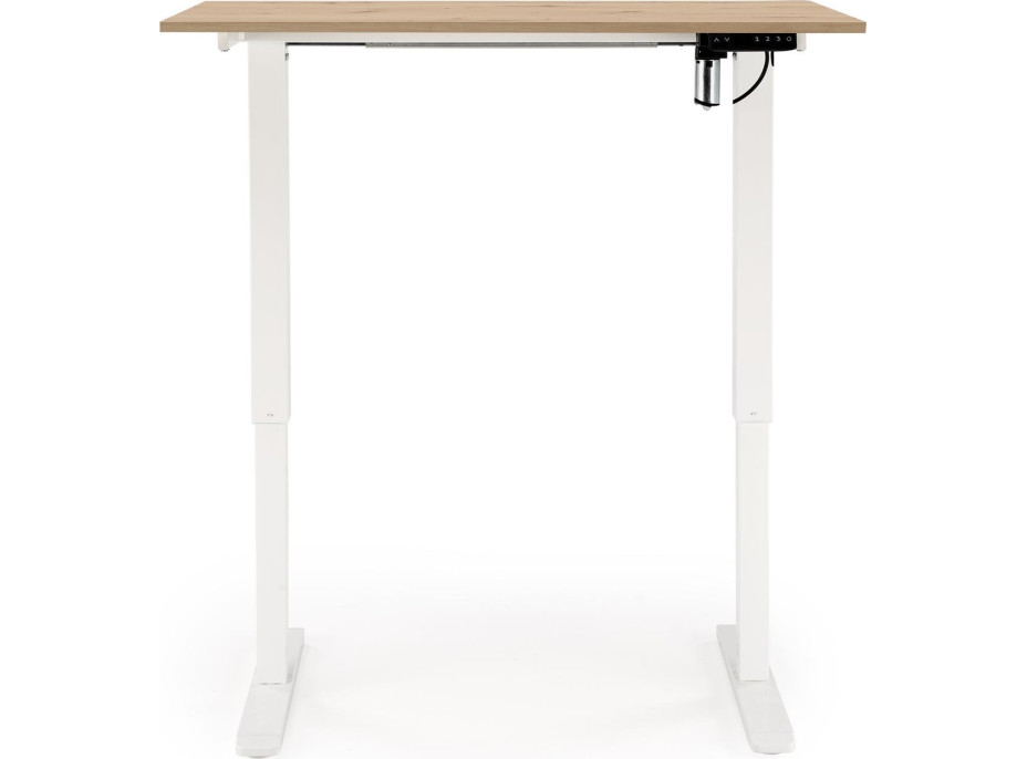 Písací stôl KEVIN s nastaviteľnou výškou - dub artisan/čierny