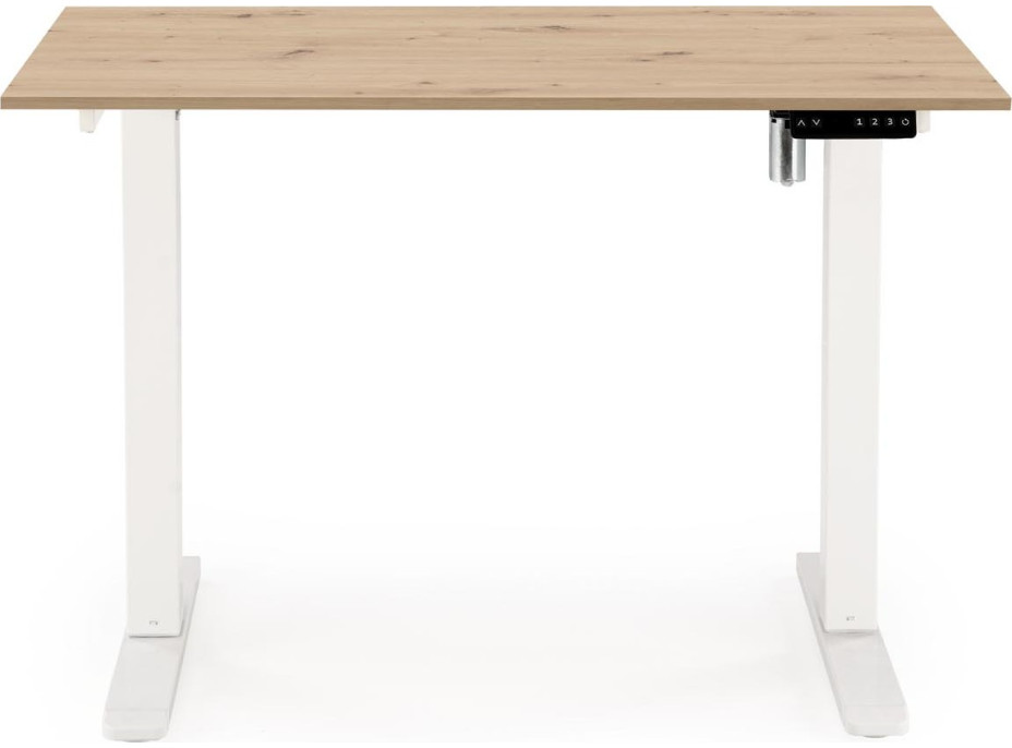 Písací stôl KEVIN s nastaviteľnou výškou - dub artisan/čierny