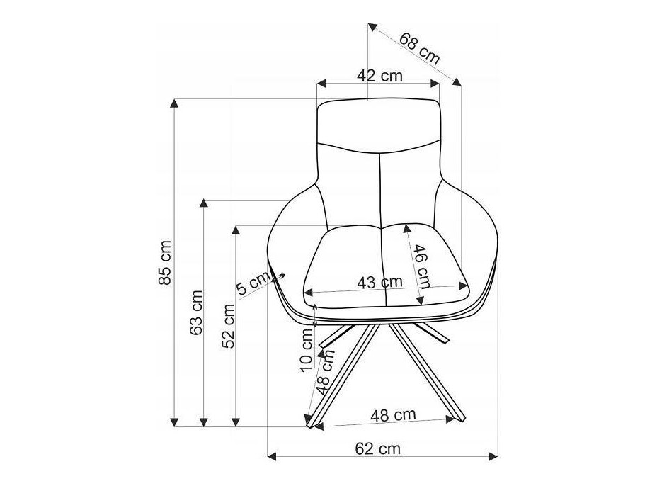 Jedálenské otočné kresielko AIDEN - béžové