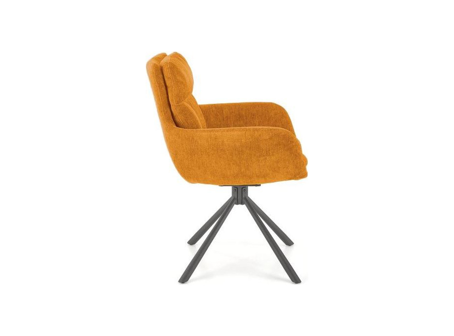Jedálenské otočné kresielko HAYES - horčicovo žlté