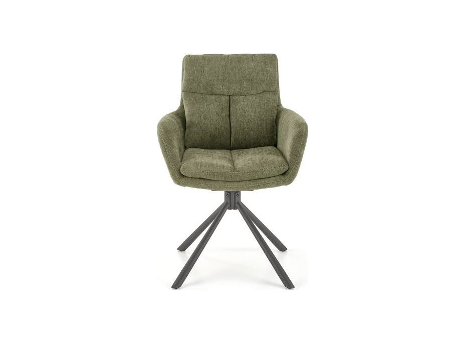 Jedálenské otočné kresielko HAYES - olivovo zelené