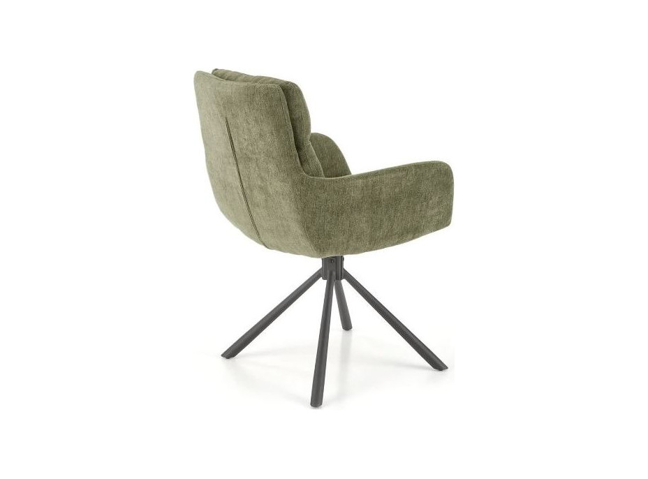 Jedálenské otočné kresielko HAYES - olivovo zelené