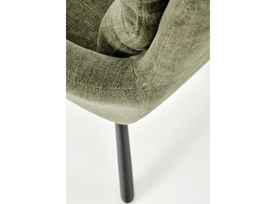 Jedálenské otočné kresielko HAYES - olivovo zelené