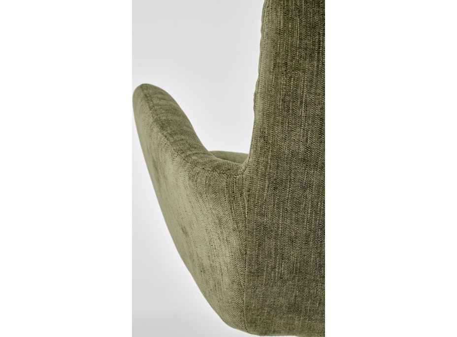 Jedálenské otočné kresielko HAYES - olivovo zelené