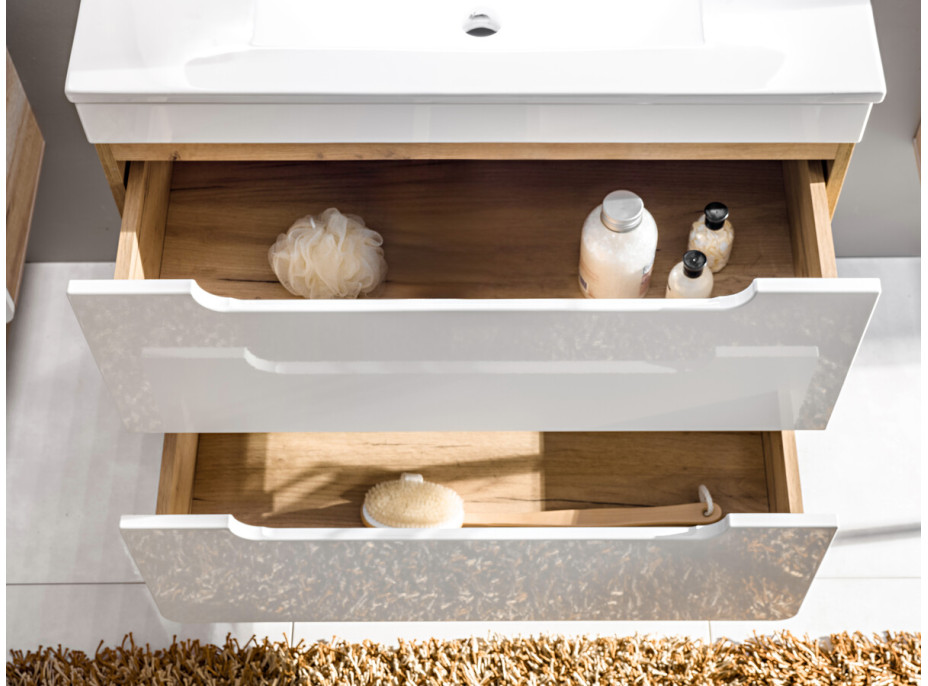 Kúpeľňová závesná skrinka pod umývadlo BÁRA 80 cm