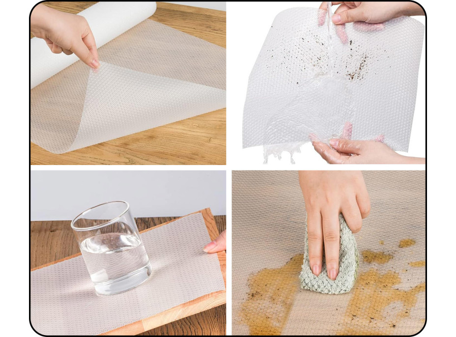 Protišmyková podložka do zásuvky BARGO 48 x 300 cm - biela