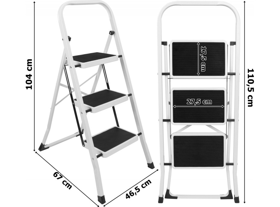 Skladacie schodíky STIGE s 3 stupňami