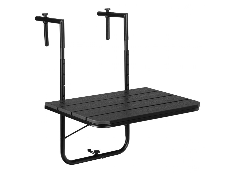 Závesný stolík na balkón ARETTO - čierny