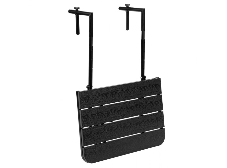 Závesný stolík na balkón ARETTO - čierny