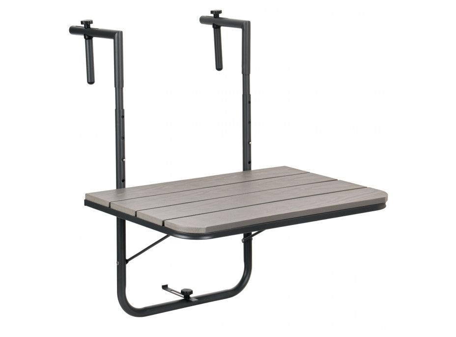 Závesný stolík na balkón ARETTO - šedý