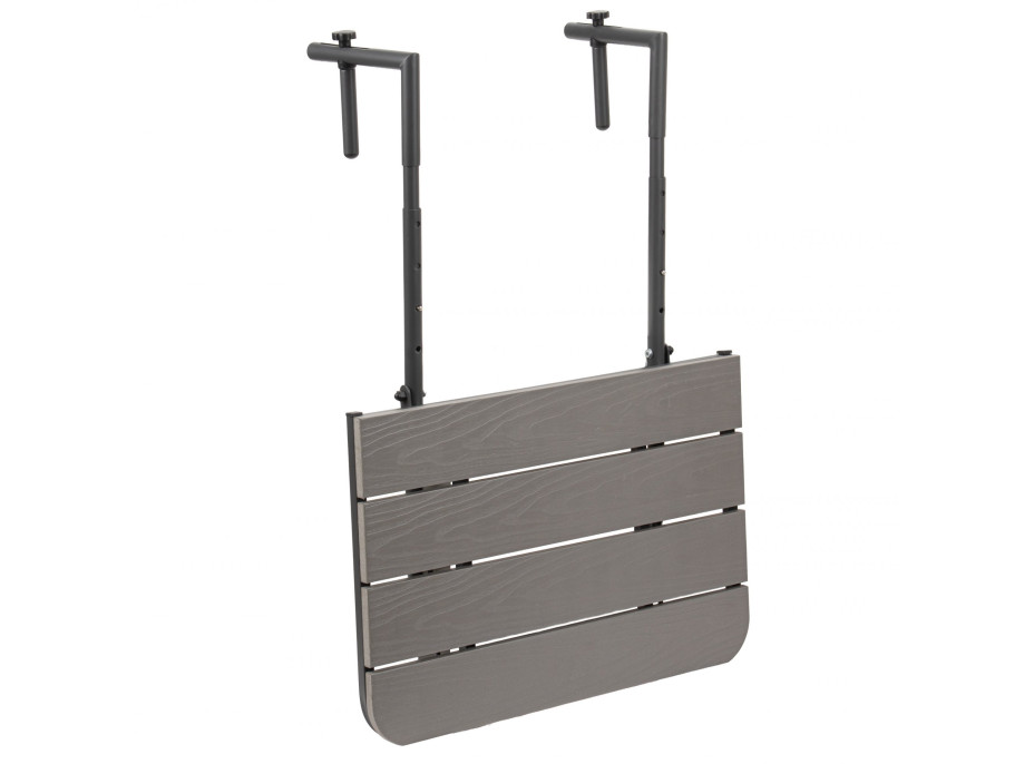 Závesný stolík na balkón ARETTO - šedý