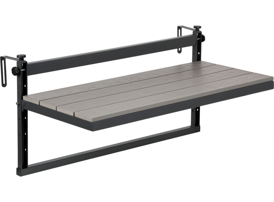 Závesný stolík na balkón AGATTI BIS STONEWOOD - šedý