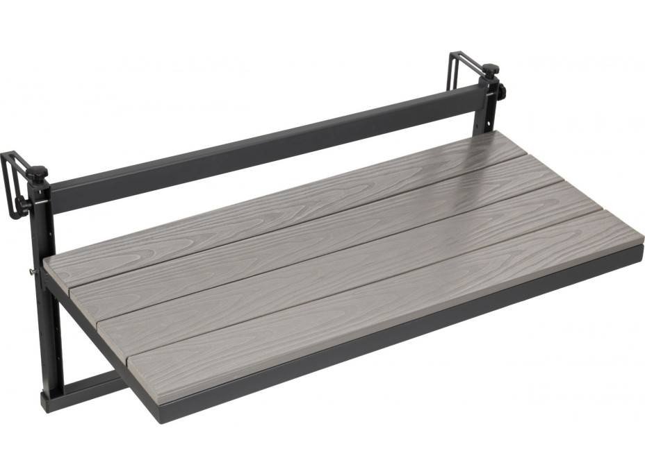 Závesný stolík na balkón AGATTI BIS STONEWOOD - šedý