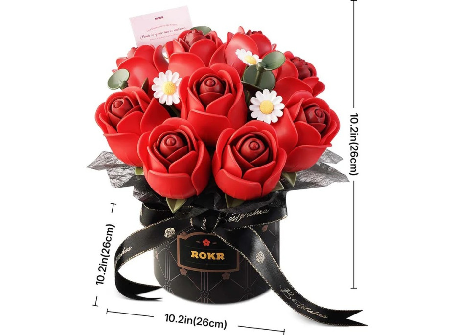 RoboTime 3D skladačka Kytica červených ruží