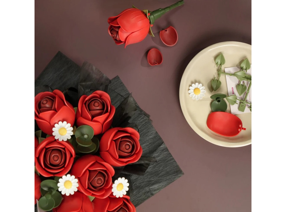 RoboTime 3D skladačka Kytica červených ruží