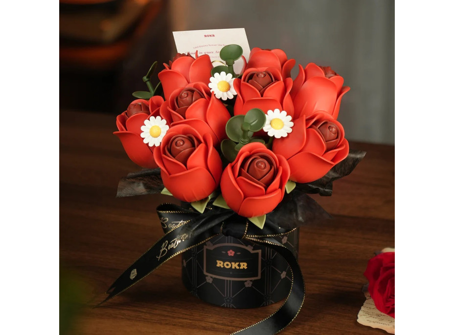 RoboTime 3D skladačka Kytica červených ruží