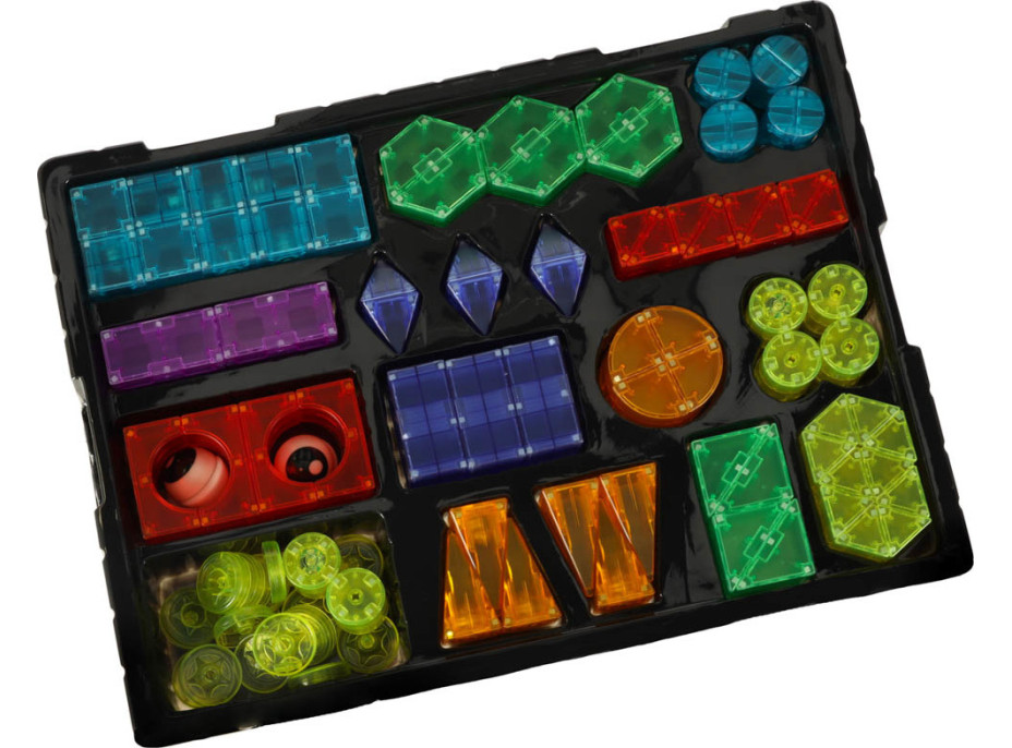 Svietiaca LED magnetická 3D stavebnica - 134 prvkov