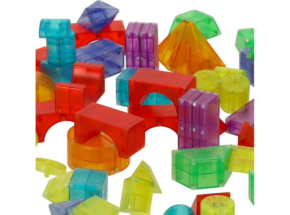 Svietiaca LED magnetická 3D stavebnica - 32 prvkov