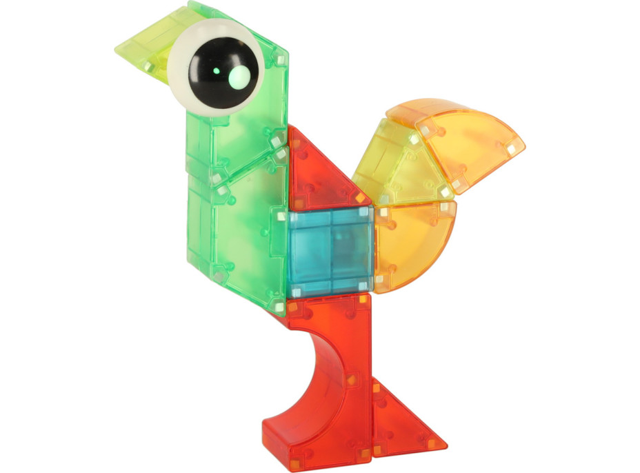 Svietiaca LED magnetická 3D stavebnica - 32 prvkov