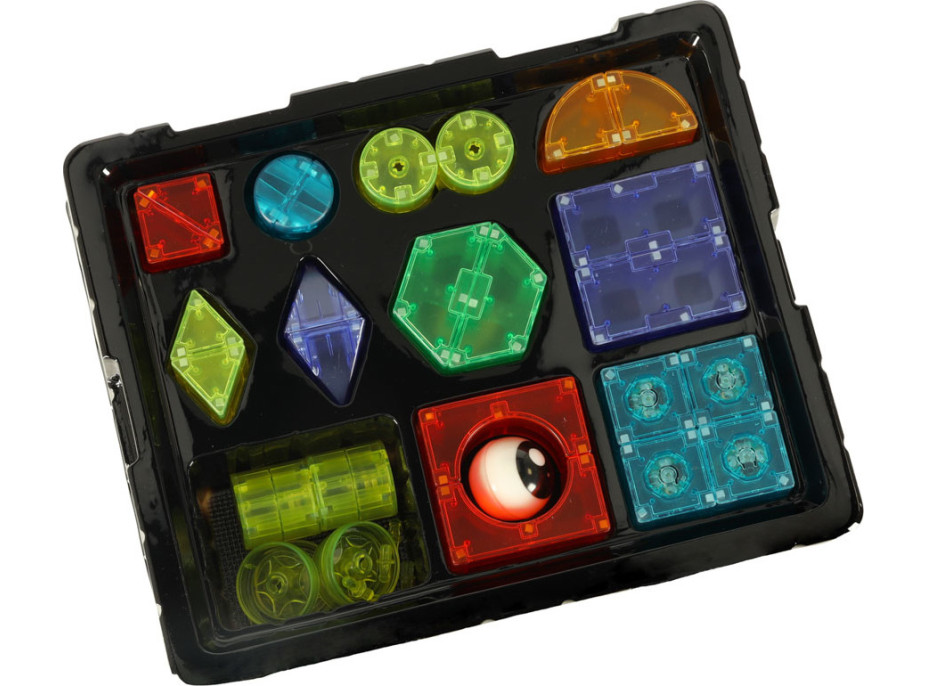 Svietiaca LED magnetická 3D stavebnica - 32 prvkov