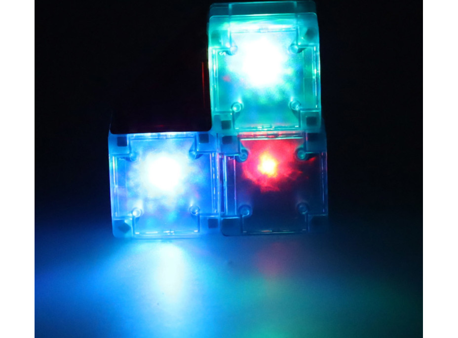Svietiaca LED magnetická 3D stavebnica - 32 prvkov