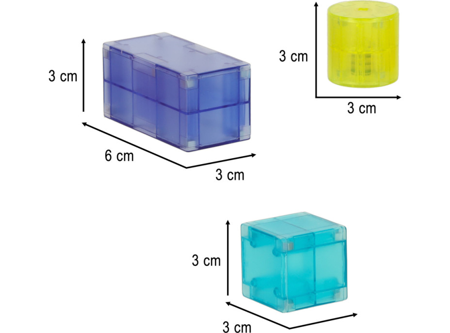 Svietiaca LED magnetická 3D stavebnica - 64 prvkov