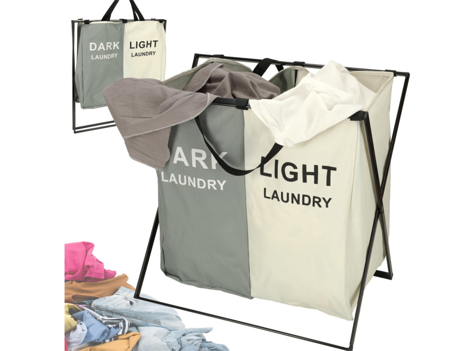 Kôš na bielizeň - 2 priehradky