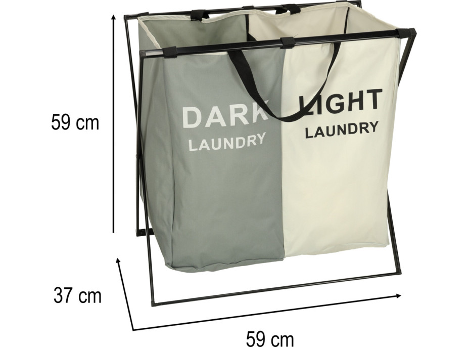 Kôš na bielizeň - 2 priehradky