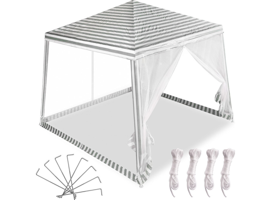 Záhradný altánok s moskytiérou 3x3 m - biely