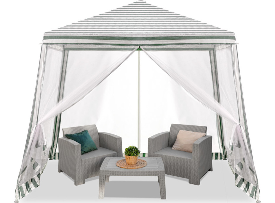 Záhradný altánok s moskytiérou 3x3 m - biely