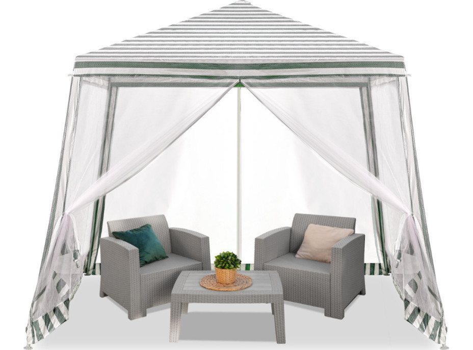 Záhradný altánok s moskytiérou 3x3 m - biely
