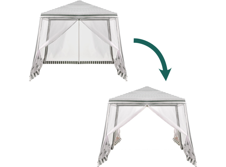 Záhradný altánok s moskytiérou 3x3 m - biely