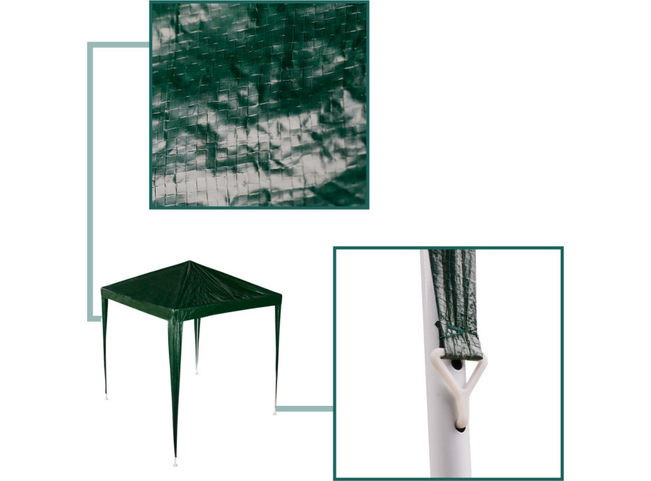 Záhradný altánok 2x2 m - zelený