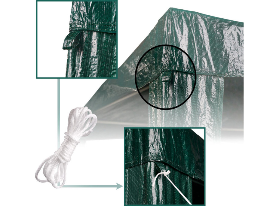 Záhradný altánok 2x2 m - zelený