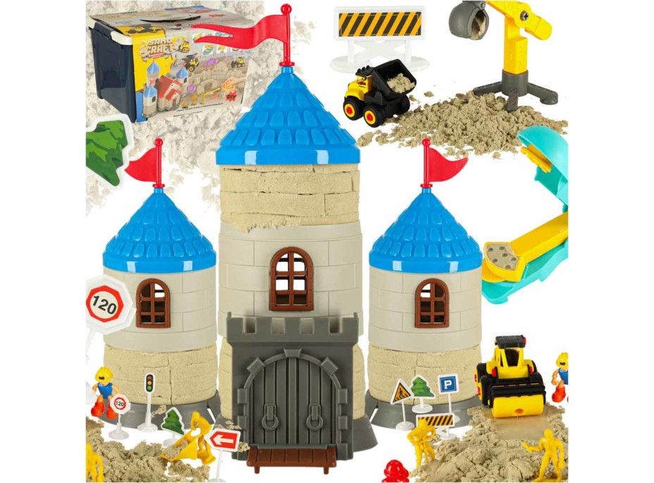 Kreatívna súprava kinetického piesku - Stavba hradu