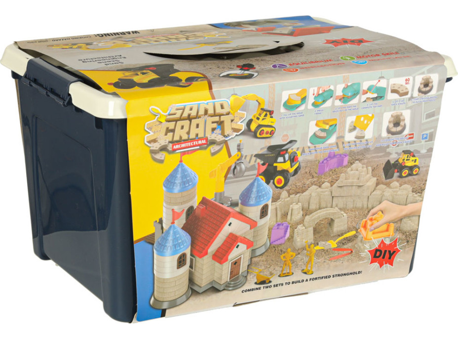 Kreatívna súprava kinetického piesku - Stavba hradu
