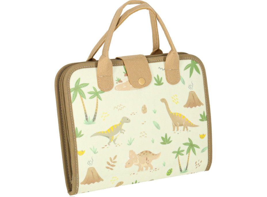 Zmyslový manipulačný Montessori kufrík - Dinosaur