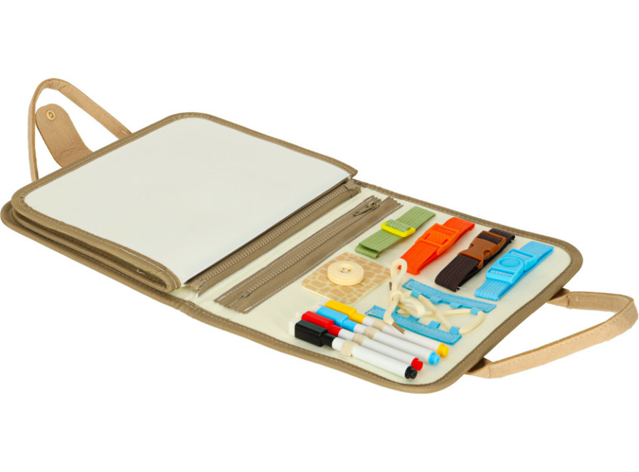 Zmyslový manipulačný Montessori kufrík - Dinosaur