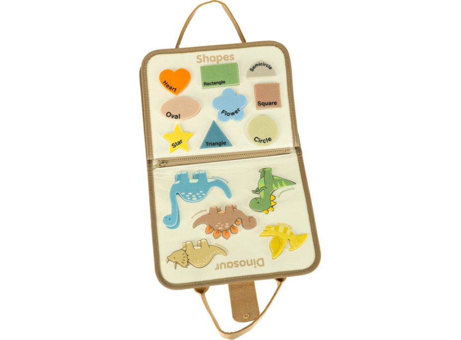 Zmyslový manipulačný Montessori kufrík - Dinosaur