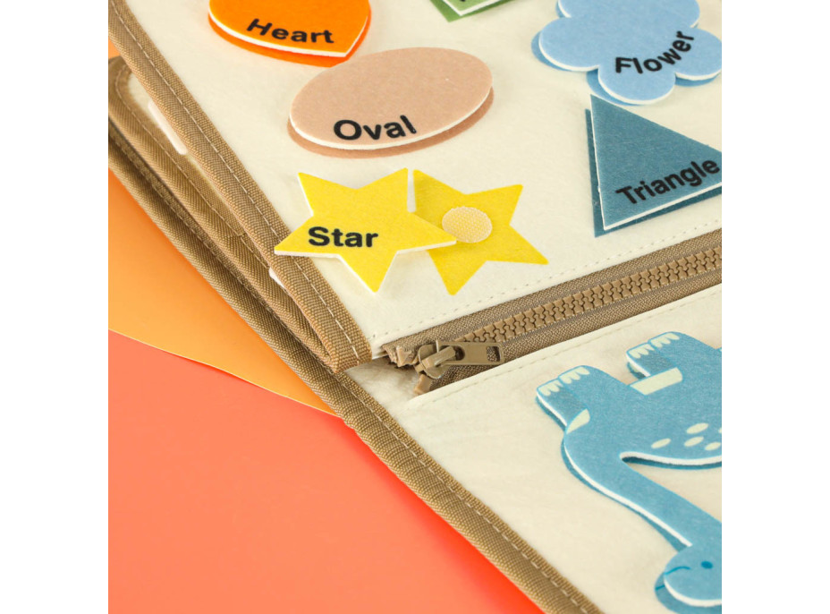 Zmyslový manipulačný Montessori kufrík - Dinosaur