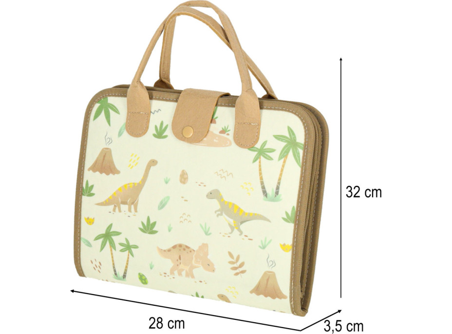 Zmyslový manipulačný Montessori kufrík - Dinosaur