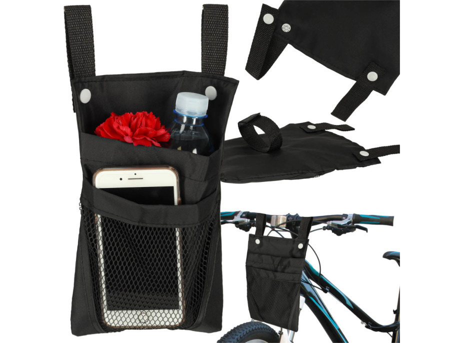 Taška na telefón na riadidlá - čierna