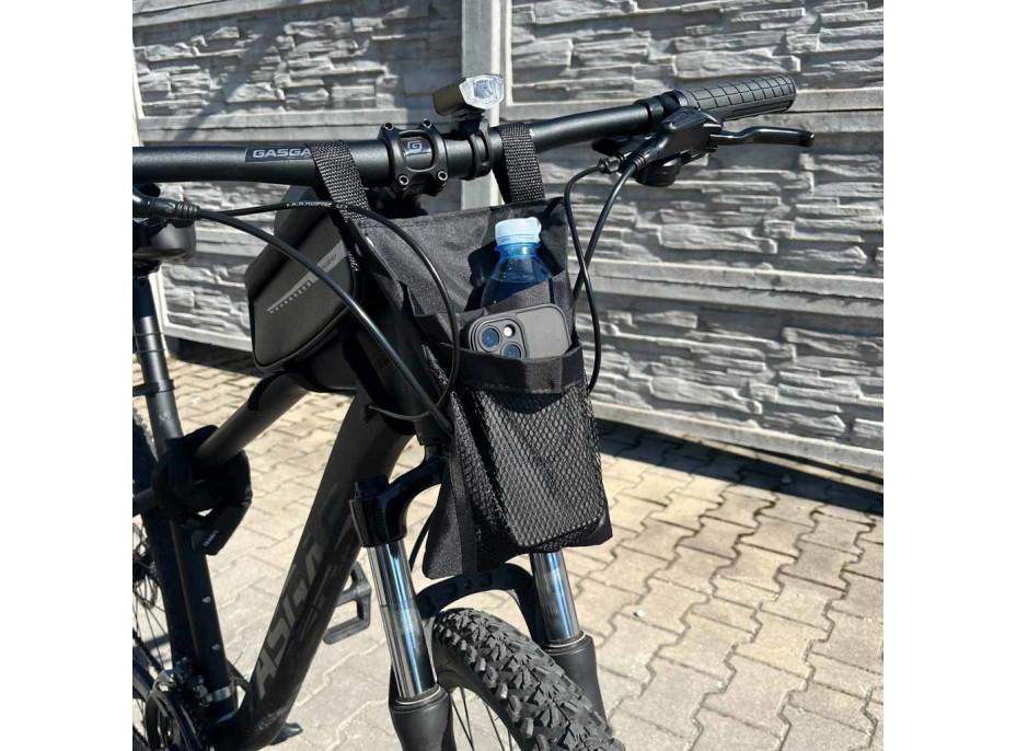 Taška na telefón na riadidlá - čierna