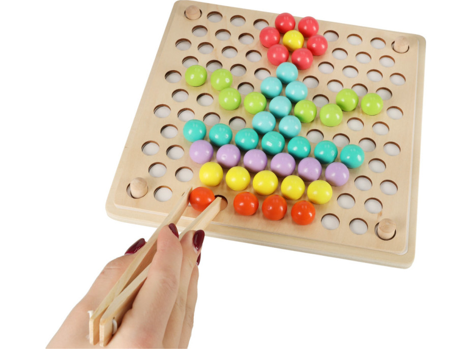 Vzdelávacie Montessori guličková mozaika - 77 prvkov