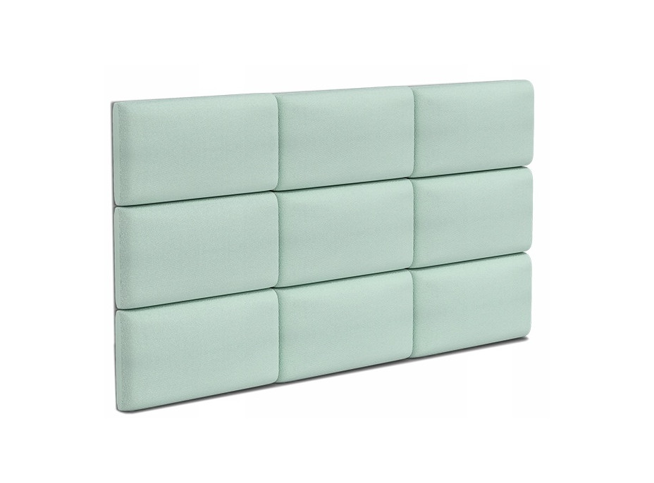 Čalúnený panel na stenu TRINITY - 45x25 cm, mätový